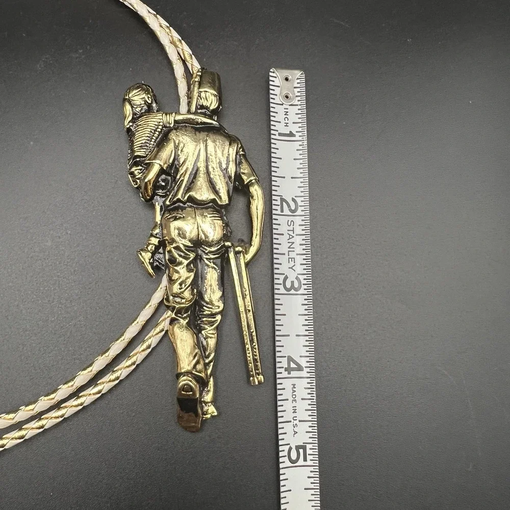 Shriners Masonic Freemason Girl‎ Child Gold Tone Metal Bolo Tie AC Awards